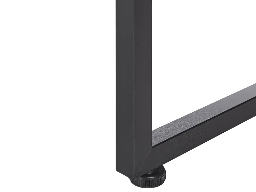 Schreibtisch Mit Schrank Dunkler Holzfarbton / Schwarz 118 X 60 Cm Vince