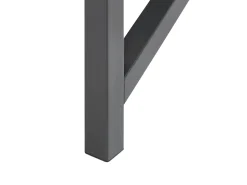 Schreibtisch Schwarz Glasplatte 117 X 57 Cm 2 Schubladen Moriton