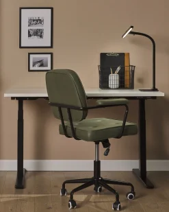 Schreibtischlampe Led Schwarz 48 Cm Rechteckig Verstellbar Kouris