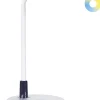 Schreibtischlampe Led Silber / Weis 43 Cm Rund Columba