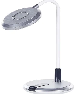 Schreibtischlampe Led Silber / Weis 43 Cm Rund Columba