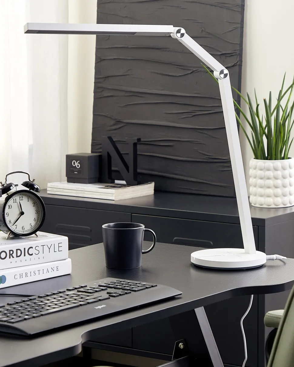 Schreibtischlampe Led Weis Matt 48 Cm Verstellbar Dorado