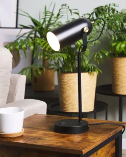 Schreibtischlampe Schwarz 48 Cm Rund Tyria