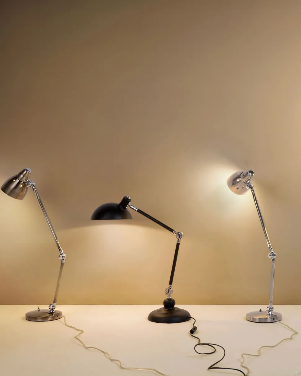 Schreibtischlampe Schwarz 80 Cm Rund Meramec