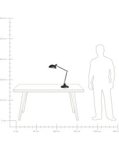 Schreibtischlampe Schwarz 80 Cm Rund Meramec