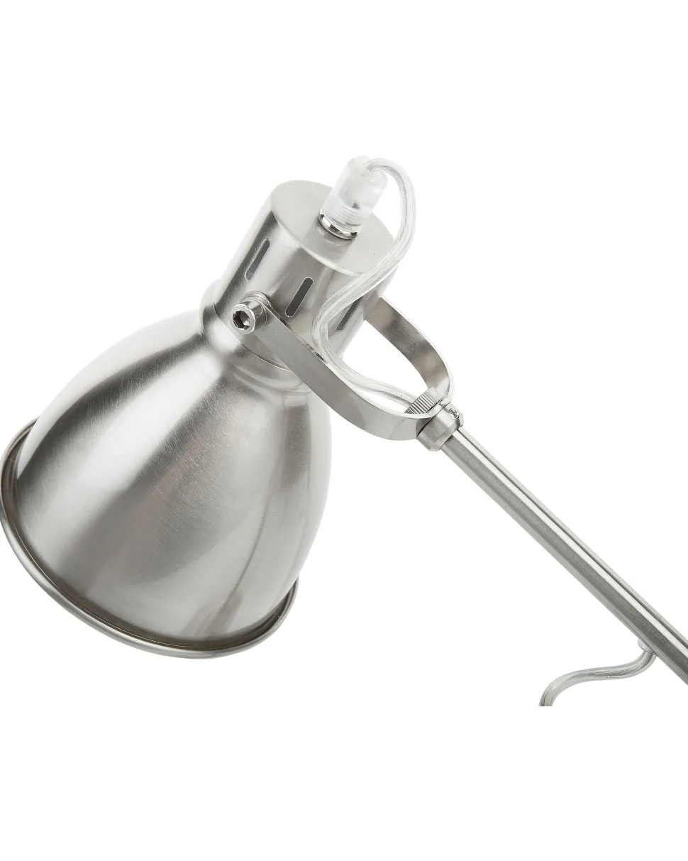 Schreibtischlampe Silber 44 Cm Glockenform Monsan