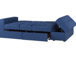 Sectional Sofa Bed With Ottoman Navy Blue Falster