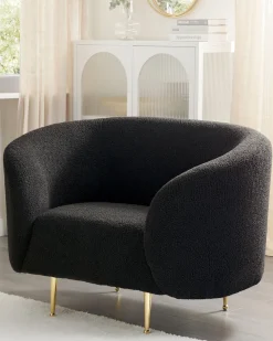 Sessel Boucle Schwarz Loen