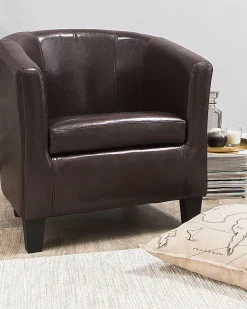 Sessel Kunstleder Braun Borwick