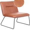 Sessel Kunstleder Goldbraun / Schwarz Cotulla