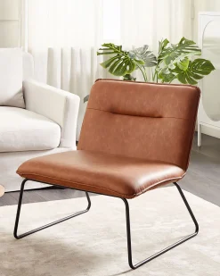 Sessel Kunstleder Goldbraun / Schwarz Cotulla