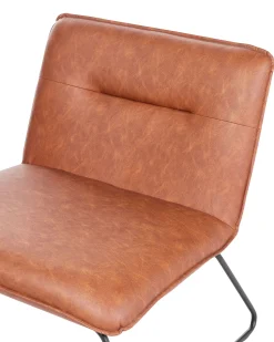 Sessel Kunstleder Goldbraun / Schwarz Cotulla