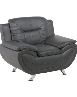 Sessel Kunstleder Grau Leira