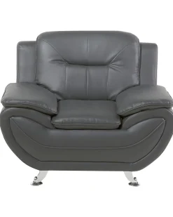 Sessel Kunstleder Grau Leira