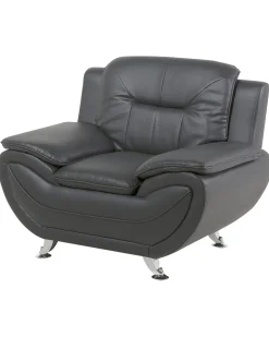 Sessel Kunstleder Grau Leira