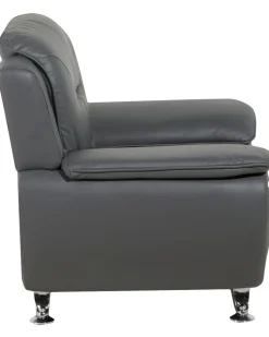 Sessel Kunstleder Grau Leira