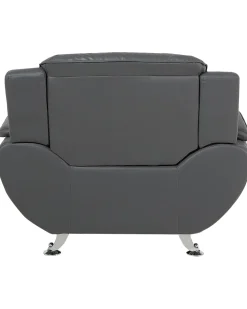 Sessel Kunstleder Grau Leira