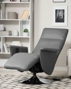 Sessel Kunstleder Grau Prime