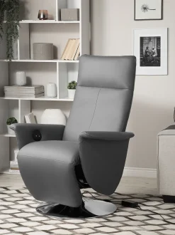 Sessel Kunstleder Grau Prime