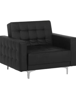 Sessel Kunstleder Schwarz Aberdeen