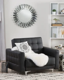 Sessel Kunstleder Schwarz Aberdeen