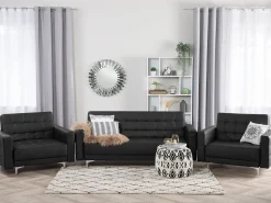 Sessel Kunstleder Schwarz Aberdeen