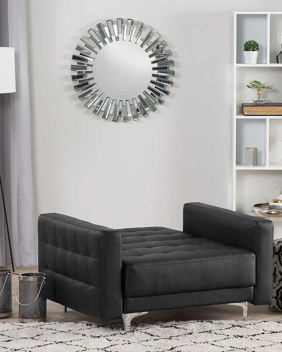 Sessel Kunstleder Schwarz Aberdeen