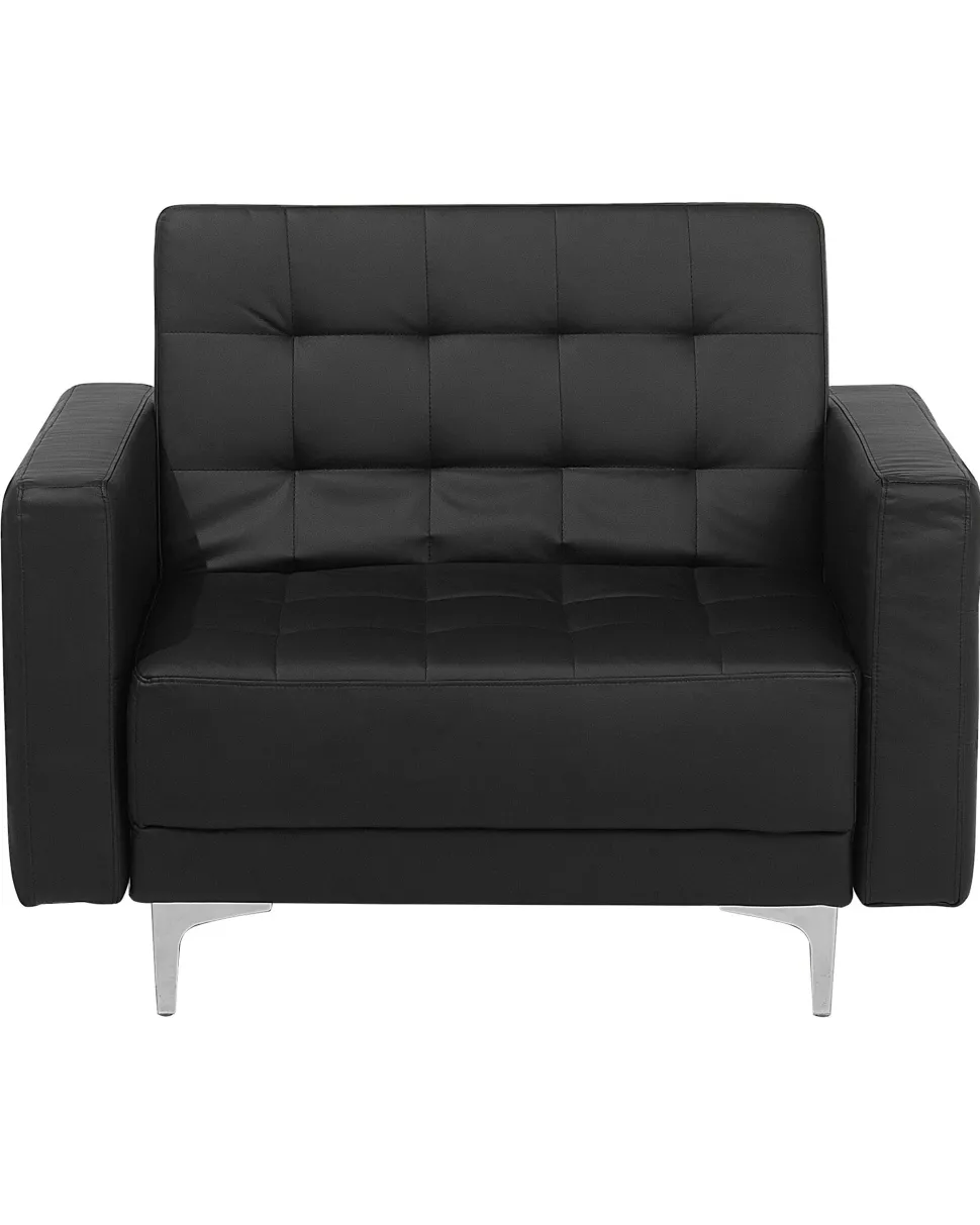 Sessel Kunstleder Schwarz Aberdeen