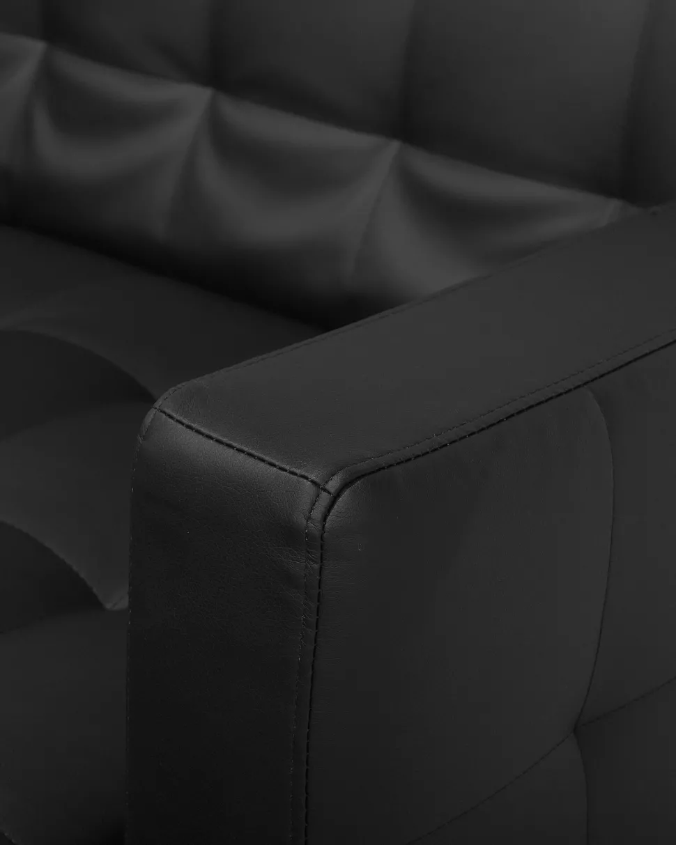 Sessel Kunstleder Schwarz Aberdeen