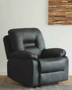 Sessel Kunstleder Schwarz Verstellbar Bergen