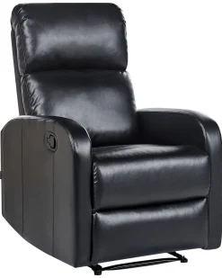 Sessel Kunstleder Schwarz Led-Beleuchtung Usb-Port Verstellbar Virrat