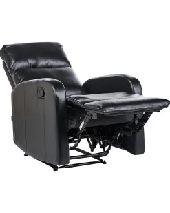 Sessel Kunstleder Schwarz Led-Beleuchtung Usb-Port Verstellbar Virrat