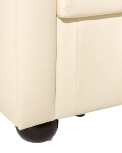 Sessel Leder Creme Chesterfield