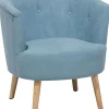Sessel Polsterbezug Blau Odenzen