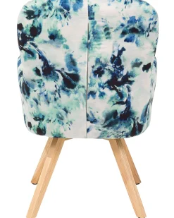 Sessel Polsterbezug Blau Geblumt Bjarn