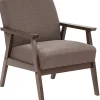 Sessel Polsterbezug Braun Retro-Design Asnes