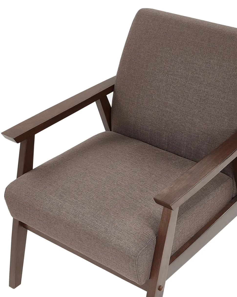 Sessel Polsterbezug Braun Retro-Design Asnes