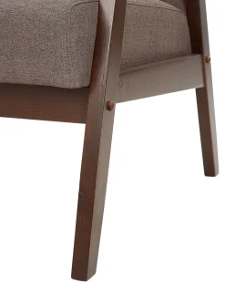 Sessel Polsterbezug Braun Retro-Design Asnes