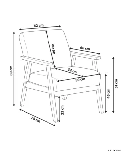 Sessel Polsterbezug Braun Retro-Design Asnes