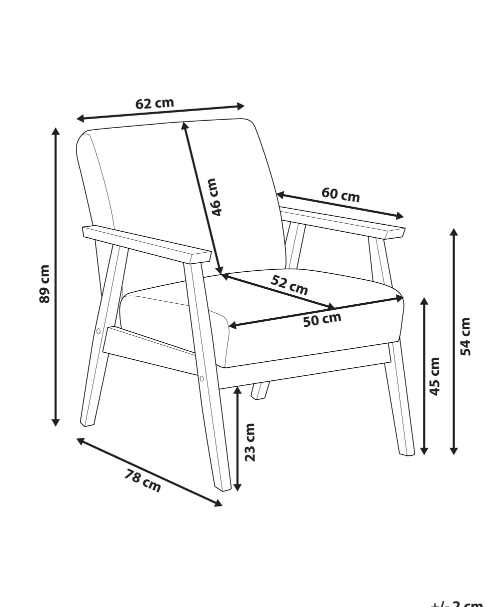 Sessel Polsterbezug Braun Retro-Design Asnes