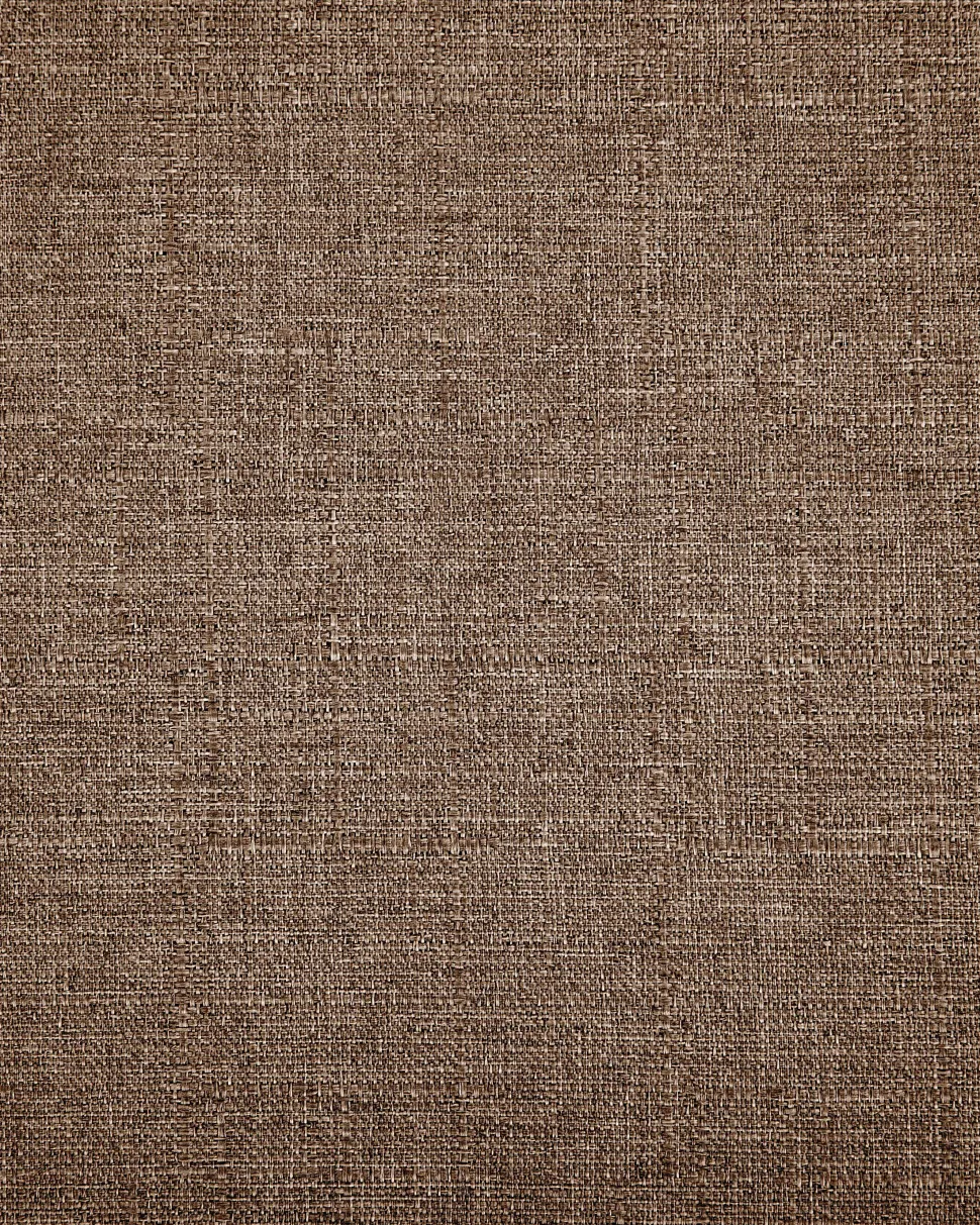 Sessel Polsterbezug Braun Plus Hocker Oland