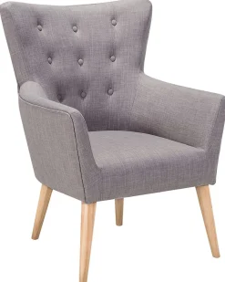 Sessel Polsterbezug Grau Angen