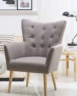Sessel Polsterbezug Grau Angen