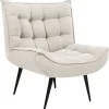Sessel Polsterbezug Hellbeige / Schwarz Alvesta