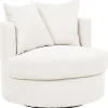Sessel Polsterbezug Hellbeige Mit Drehfunktion Dalby