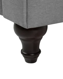 Sessel Polsterbezug Hellgrau Chesterfield Gros