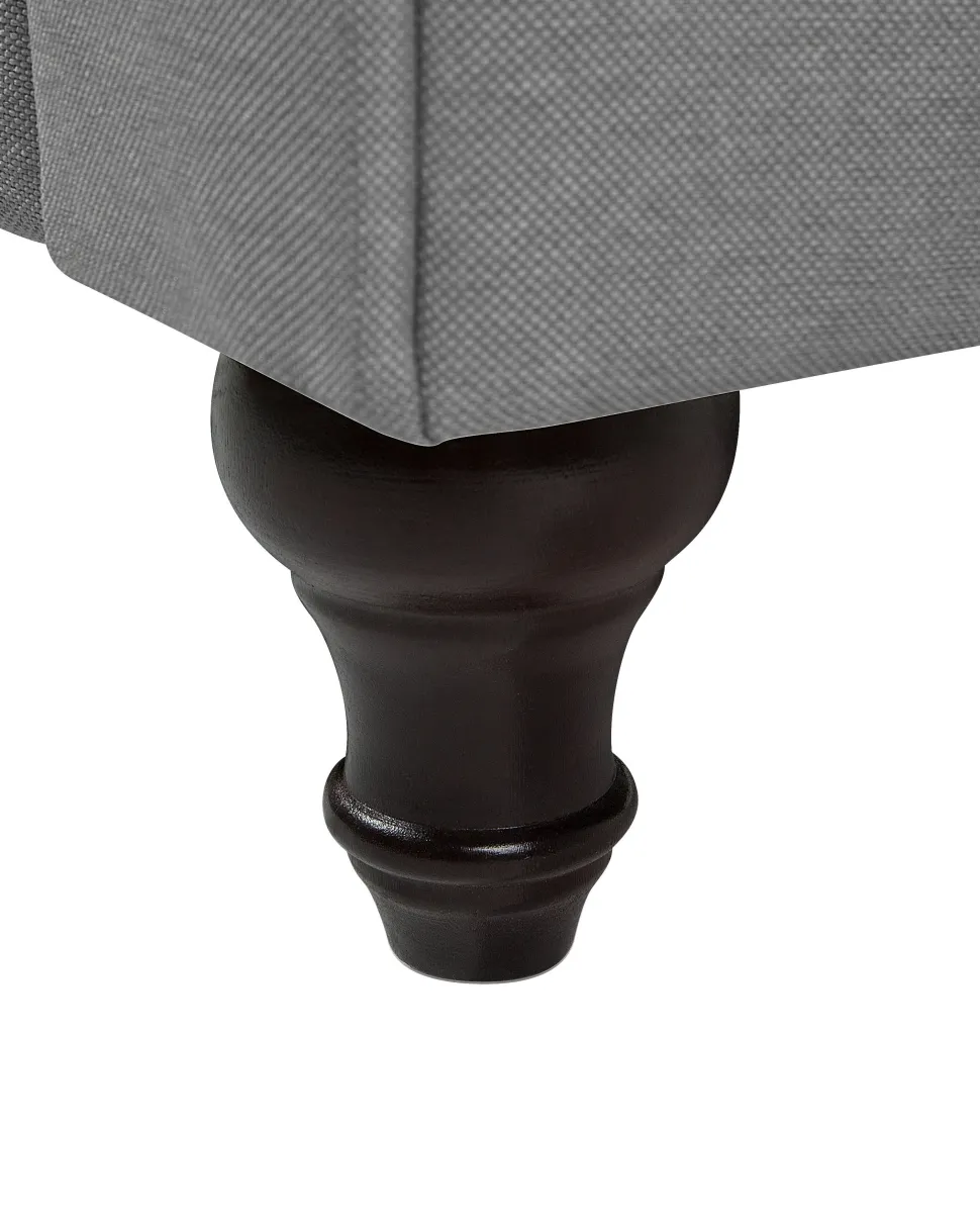 Sessel Polsterbezug Hellgrau Chesterfield Gros