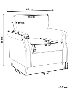 Sessel Polsterbezug Hellgrau / Schwarz Retro-Design Vietas
