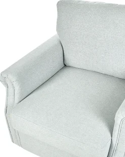 Sessel Polsterbezug Hellgrau / Schwarz Retro-Design Vietas