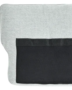 Sessel Polsterbezug Hellgrau / Schwarz Retro-Design Vietas